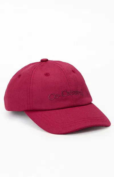 Pacsun Burgundy Co-created Dad Hat In Pink