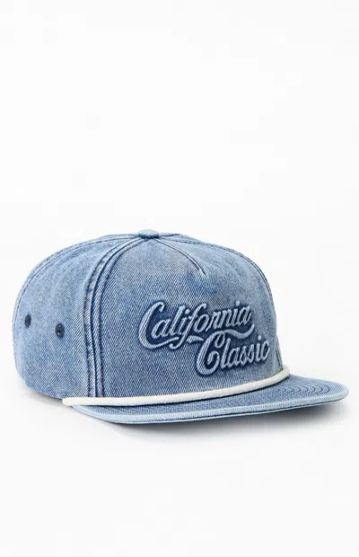 Pacsun California Classic Denim Golfer Dad Hat In Blue