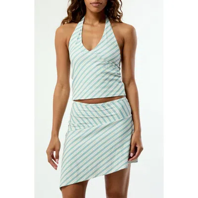 Pacsun Camilla Knit Halter Neck Top In Blue