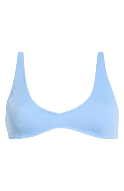 Pacsun Carmen Bralette Bikini Top In Blue