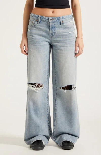 Pacsun Casey Baggy Straight Leg Jeans In Blue