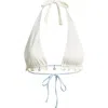 Pacsun Cecilia Star Charm Triangle Bikini Top In Gardenia