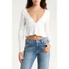 Pacsun Charlie Deep V Crop Top In White