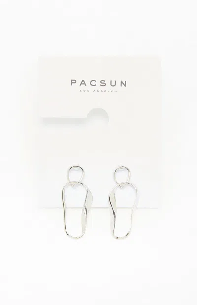 Pacsun Claire Metal Drop Earrings In Silver In Pattern