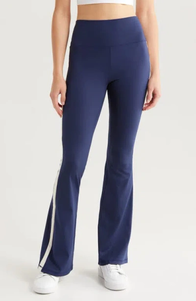 Pacsun Classic Stripe Flare Leggings In Peacoat W/white Sand
