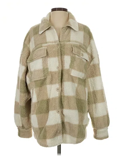 Pre-owned Pacsun Coat In Tan
