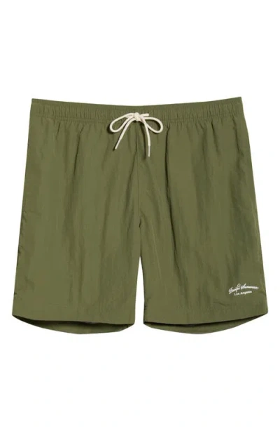 Pacsun Collegiate Swim Trunks In Green