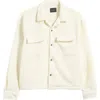 Pacsun Connell Textured Long Sleeve Camp Shirt In Cream