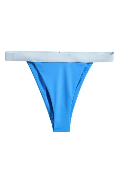 Pacsun Contrast Band Bikini Bottoms In Blue