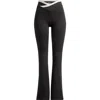 Pacsun Contrast Crossover Flare Leggings