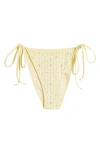 Pacsun Corinne Side Tie Bikini Bottoms In Yellow