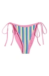 Pacsun Corinne Side Tie Bikini Bottoms In Blue Stripe