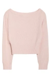 Pacsun Cosette Off The Shoulder Rib Sweater In Pink