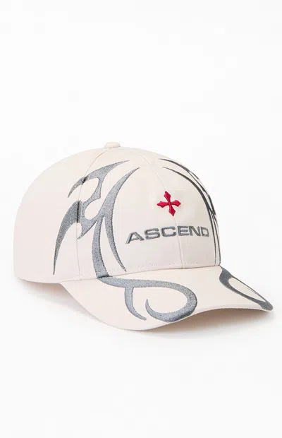Pacsun Cream Ascend Logo Snapback Hat In Neutral