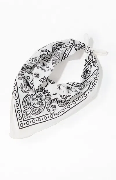 Pacsun Cream Classic Bandana In White