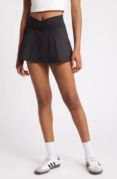 Pacsun Crossover Waist Skort In Black