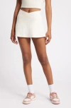 Pacsun Crossover Waist Skort In Ivory