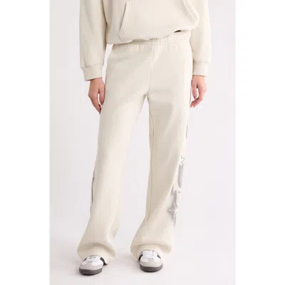Pacsun Cyber Baggy Star Print Detail Sweat Pants In Neutral