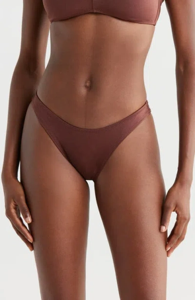 Pacsun Dana Shine Bikini Bottoms In Bitter Chocolate