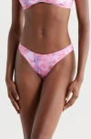 Pacsun Dana Shine Bikini Bottoms In Pink