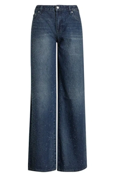 Pacsun Dannessa Diamante Baggy Jeans In Blue