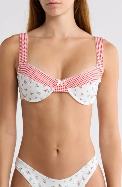 Pacsun Darcy Bralette Bikini Top In White