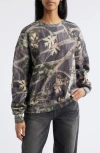 Pacsun Dark Camo Print Cotton Blend Sweatshirt In Multi