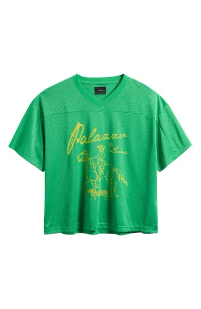 Pacsun De Leone Crop Mesh Jersey In Green