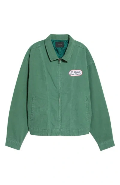 Pacsun Delgado Seams Cotton Jacket In Green