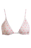 Pacsun Delphinium Ring Triangle Swim Top In Pink