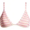 Pacsun Demi Triangle Bikini Top In Pink
