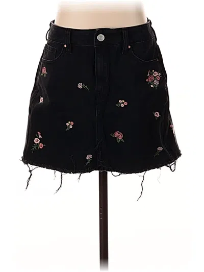 Pre-owned Pacsun Denim Skirt In Black