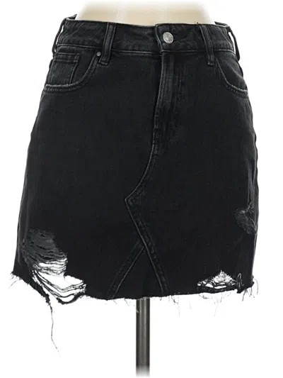 Pre-owned Pacsun Denim Skirt In Black