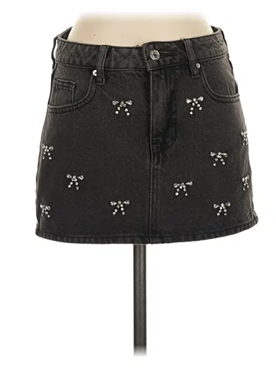 Pre-owned Pacsun Denim Skirt In Black