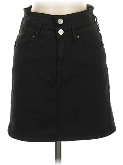 Pre-owned Pacsun Denim Skirt In Black