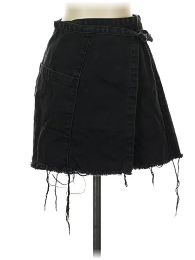 Pre-owned Pacsun Denim Skirt In Black