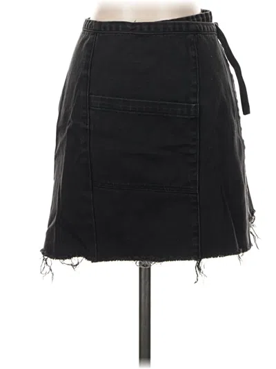 Pre-owned Pacsun Denim Skirt In Black
