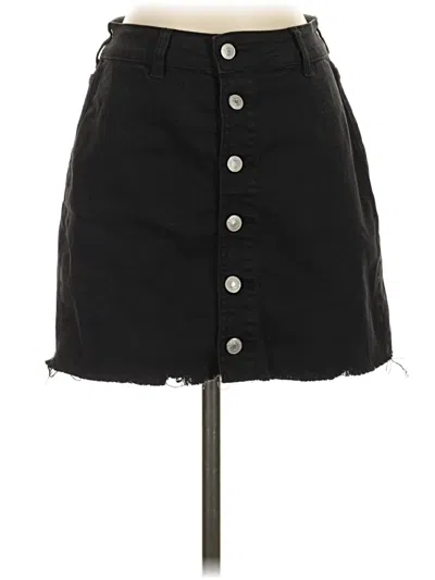 Pre-owned Pacsun Denim Skirt In Black