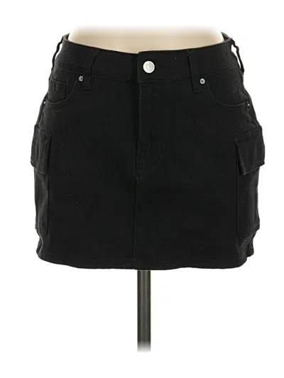 Pre-owned Pacsun Denim Skirt In Black