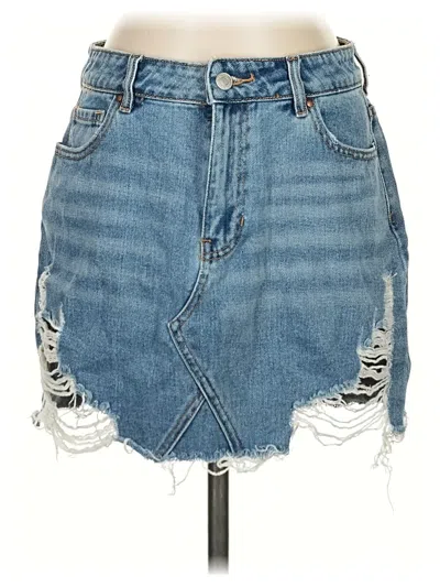 Pre-owned Pacsun Denim Skirt In Blue