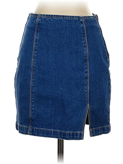 Pre-owned Pacsun Denim Skirt In Blue