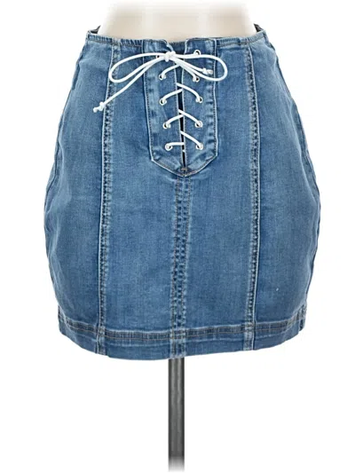 Pre-owned Pacsun Denim Skirt In Blue