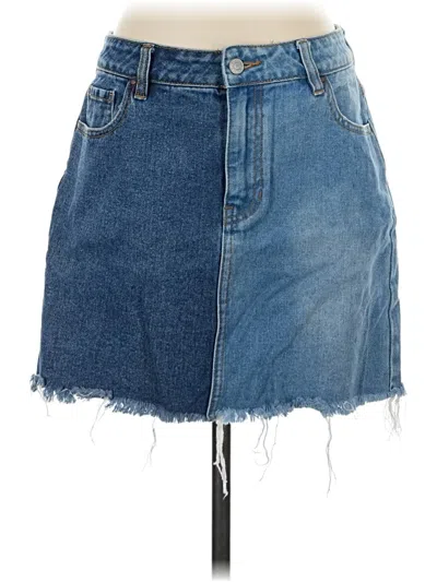 Pre-owned Pacsun Denim Skirt In Blue