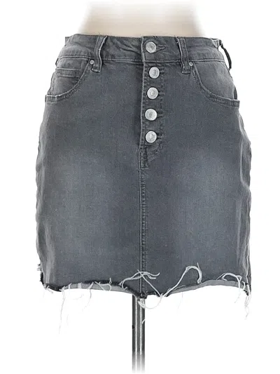 Pre-owned Pacsun Denim Skirt In Gray