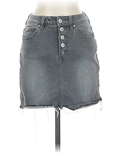 Pre-owned Pacsun Denim Skirt In Gray