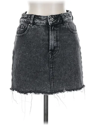 Pre-owned Pacsun Denim Skirt In Gray