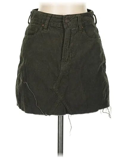 Pre-owned Pacsun Denim Skirt In Green