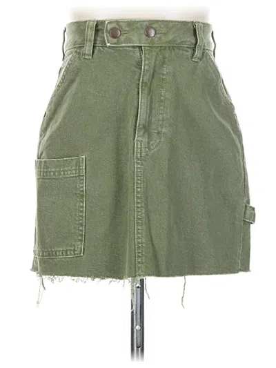 Pre-owned Pacsun Denim Skirt In Green
