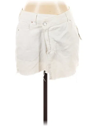 Pre-owned Pacsun Denim Skirt In White