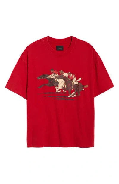 Pacsun Derby Cotton Graphic T-shirt In Red